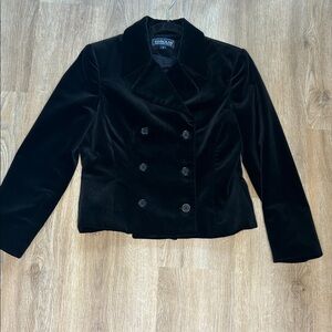 Harold’s Black Velvet Double-Breasted Blazer